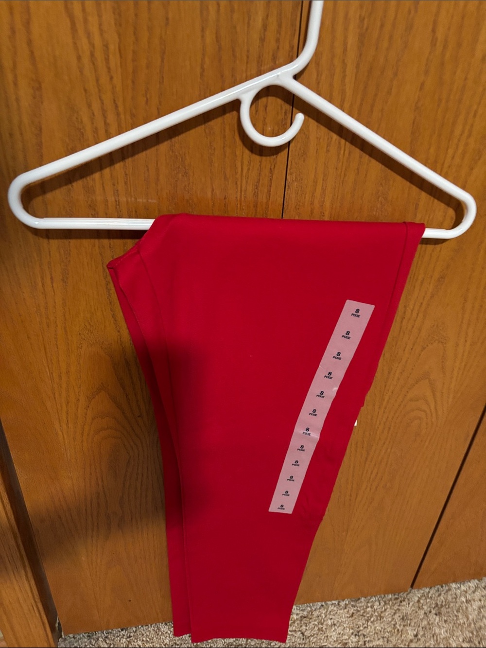 Women Cherry Red Dress Pants
